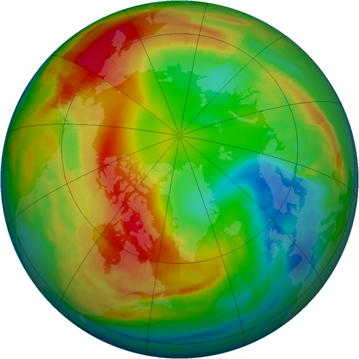 Arctic ozone map for 05 February 2000
